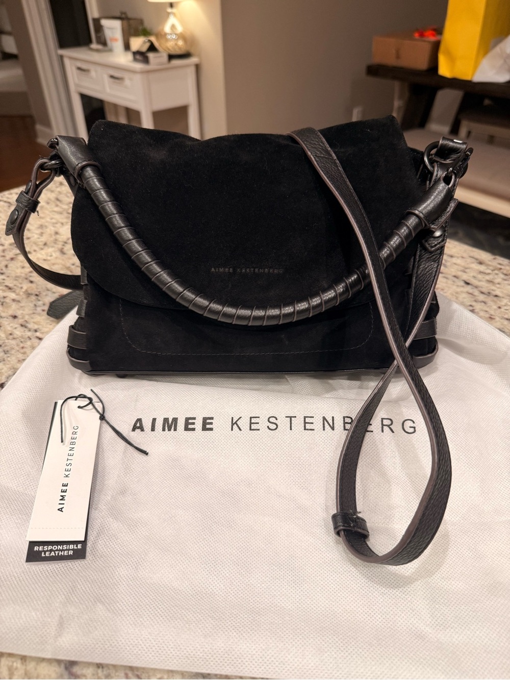 AIMEE Soft Suede Crossbody / Shoulder
Bag - Perfect for Fall! 🖤✨